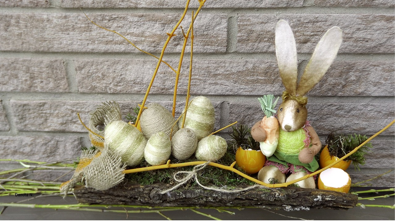 nature composition easter decoration free photo