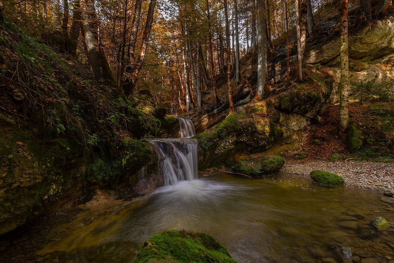 nature  waterfall  landscape free photo