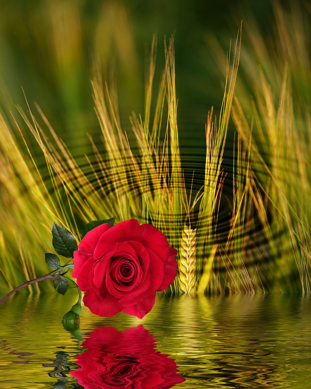 nature  pink mirror  water free photo