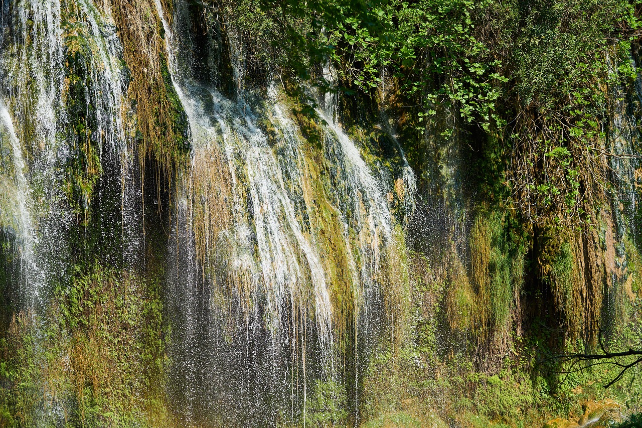 nature  waterfall  rocks free photo