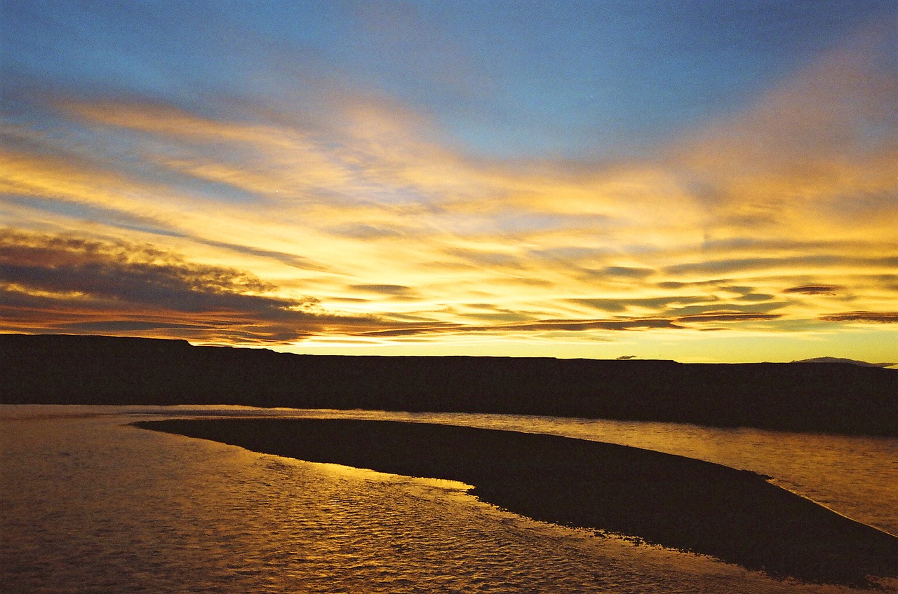 sunset patagonia nature free photo