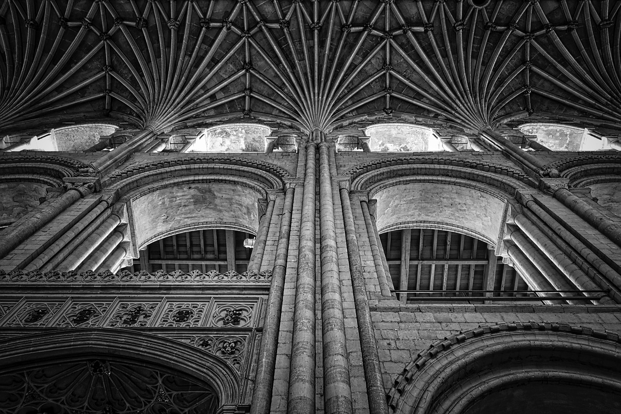 nave columns arches free photo