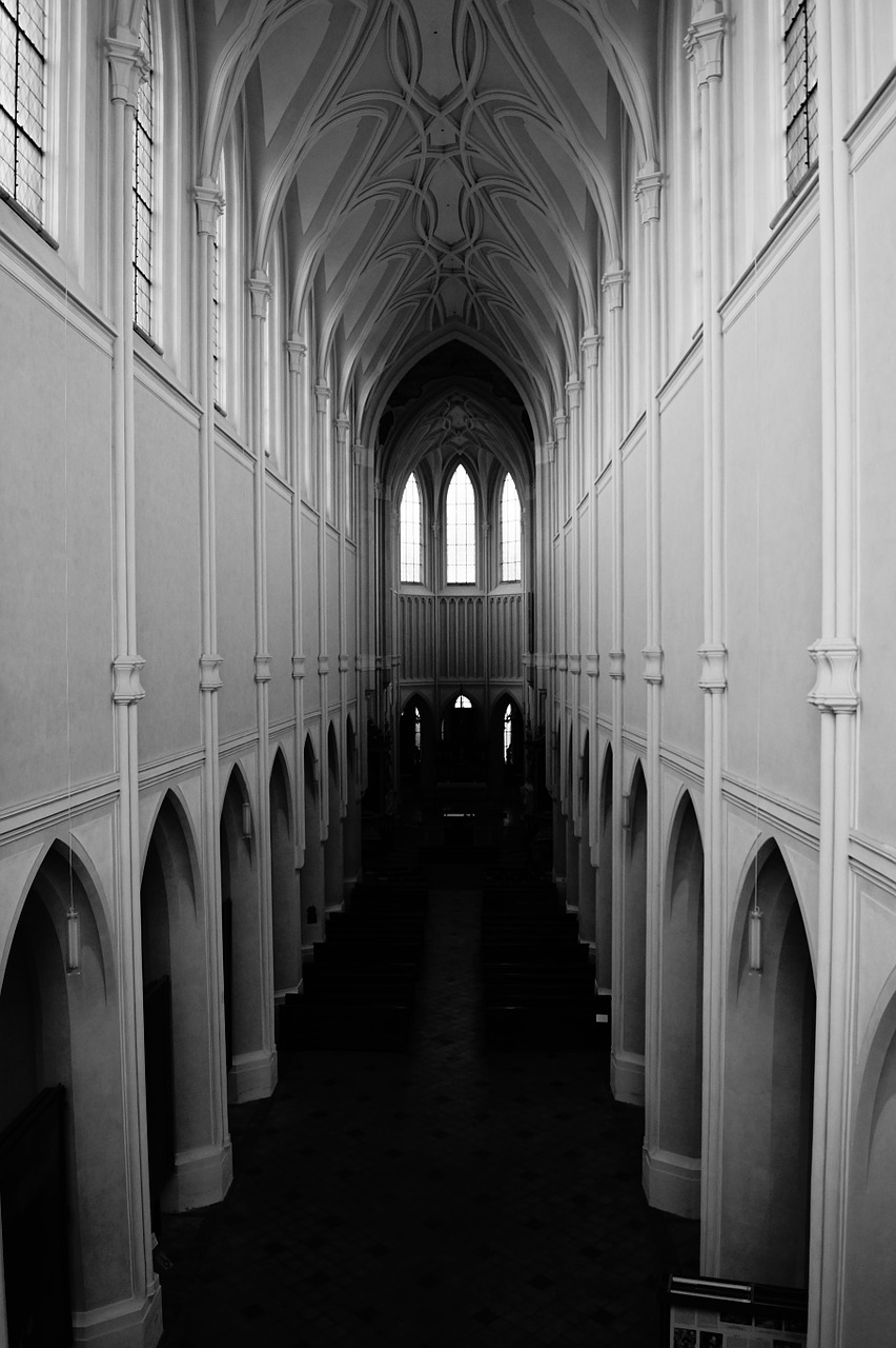 nave black white free photo