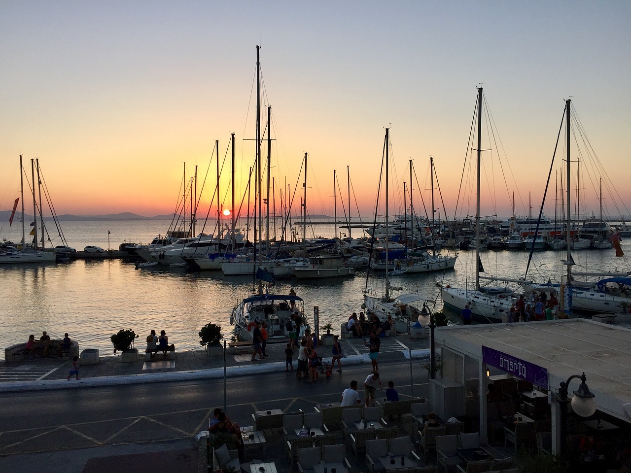 naxos port cyclades free photo