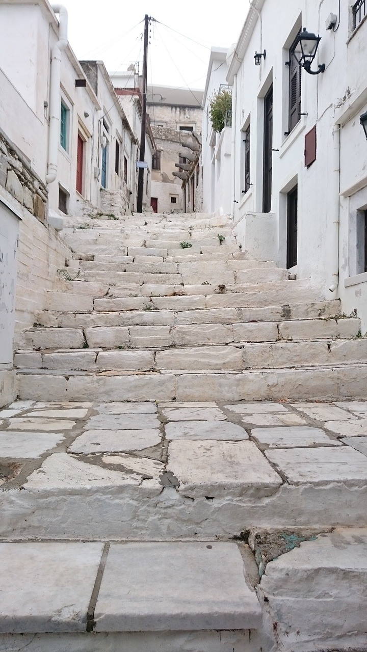 naxos greece stairs free photo