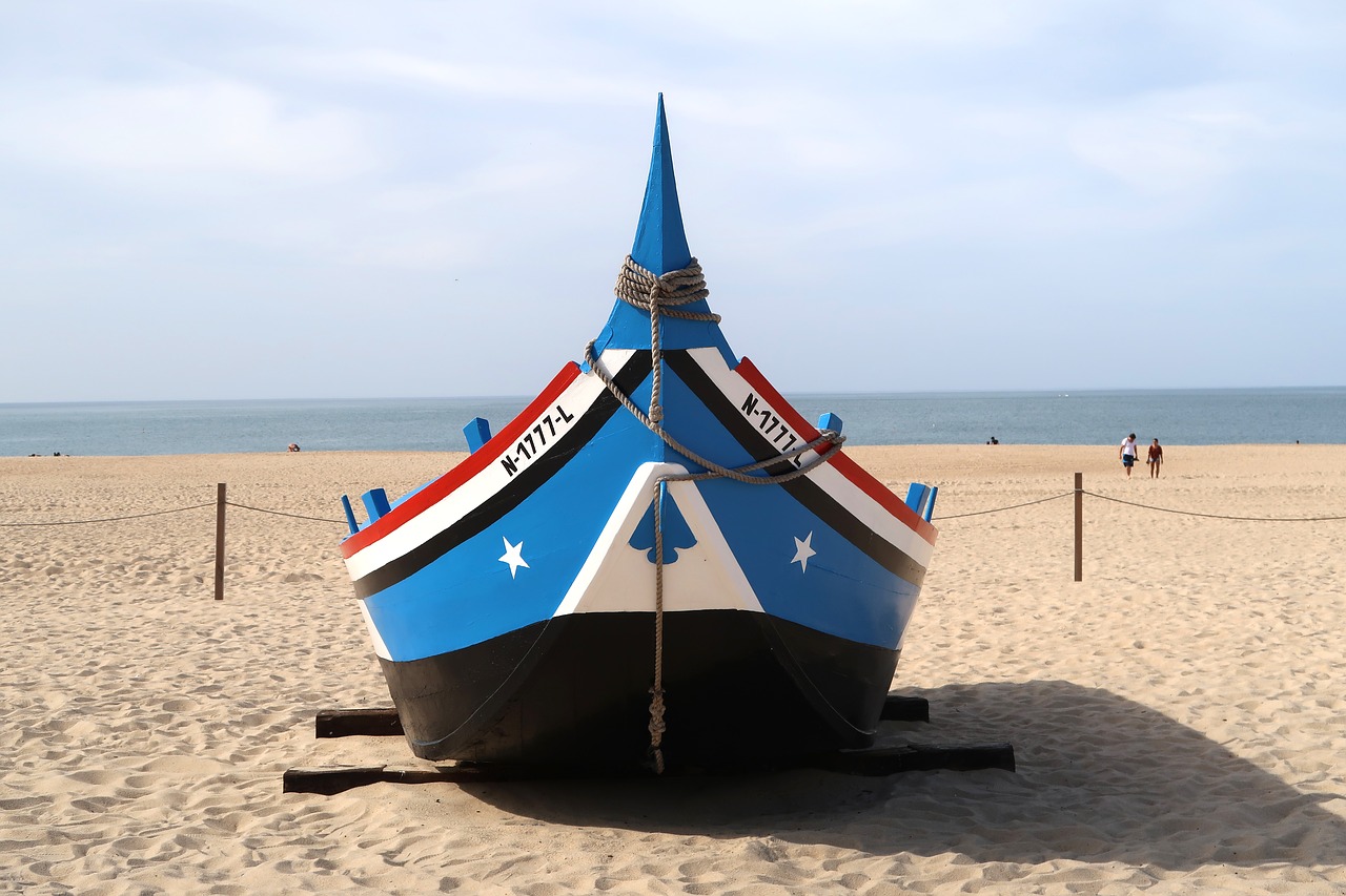 nazareth portugal boat free photo