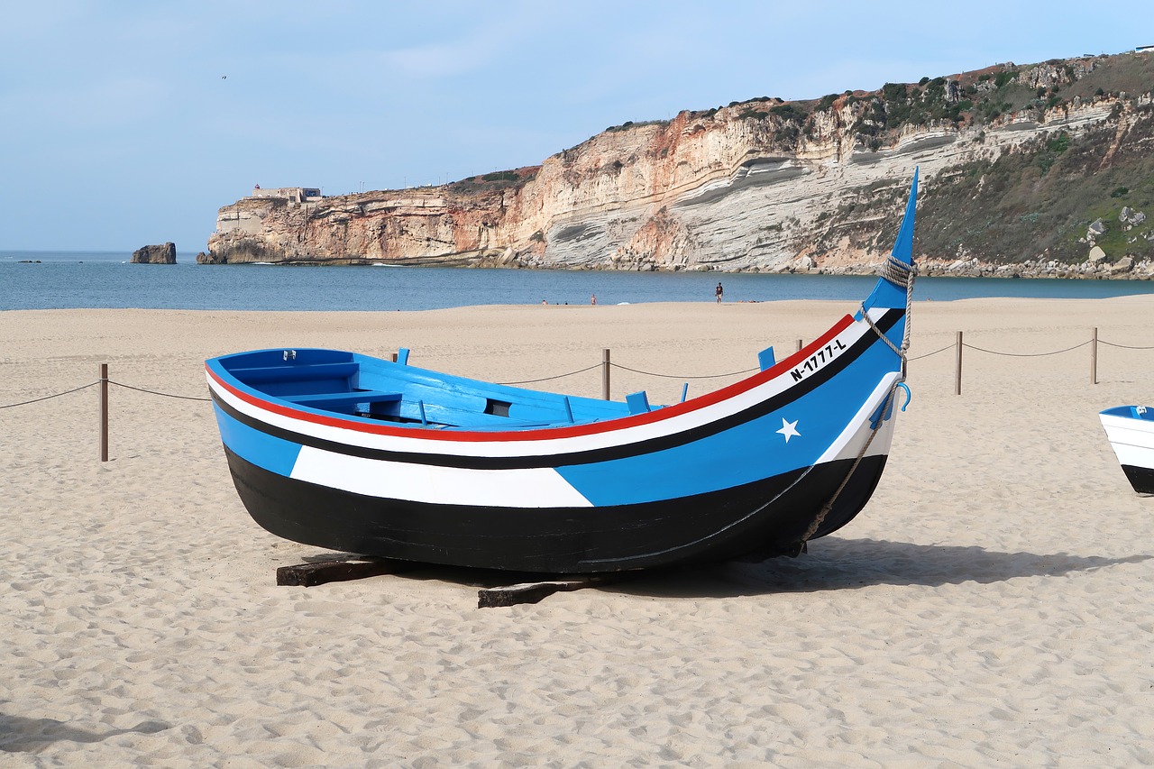 nazareth portugal boat free photo