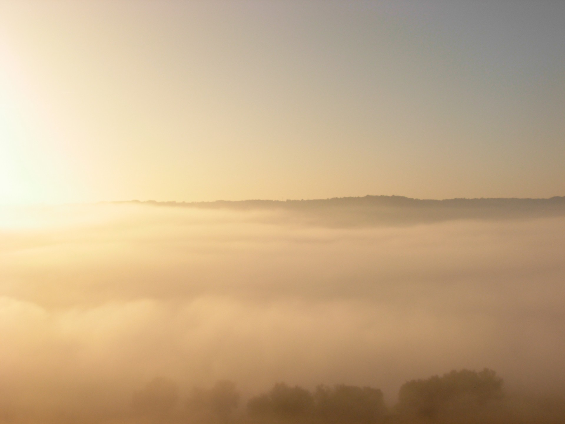 autumn fog hill free photo