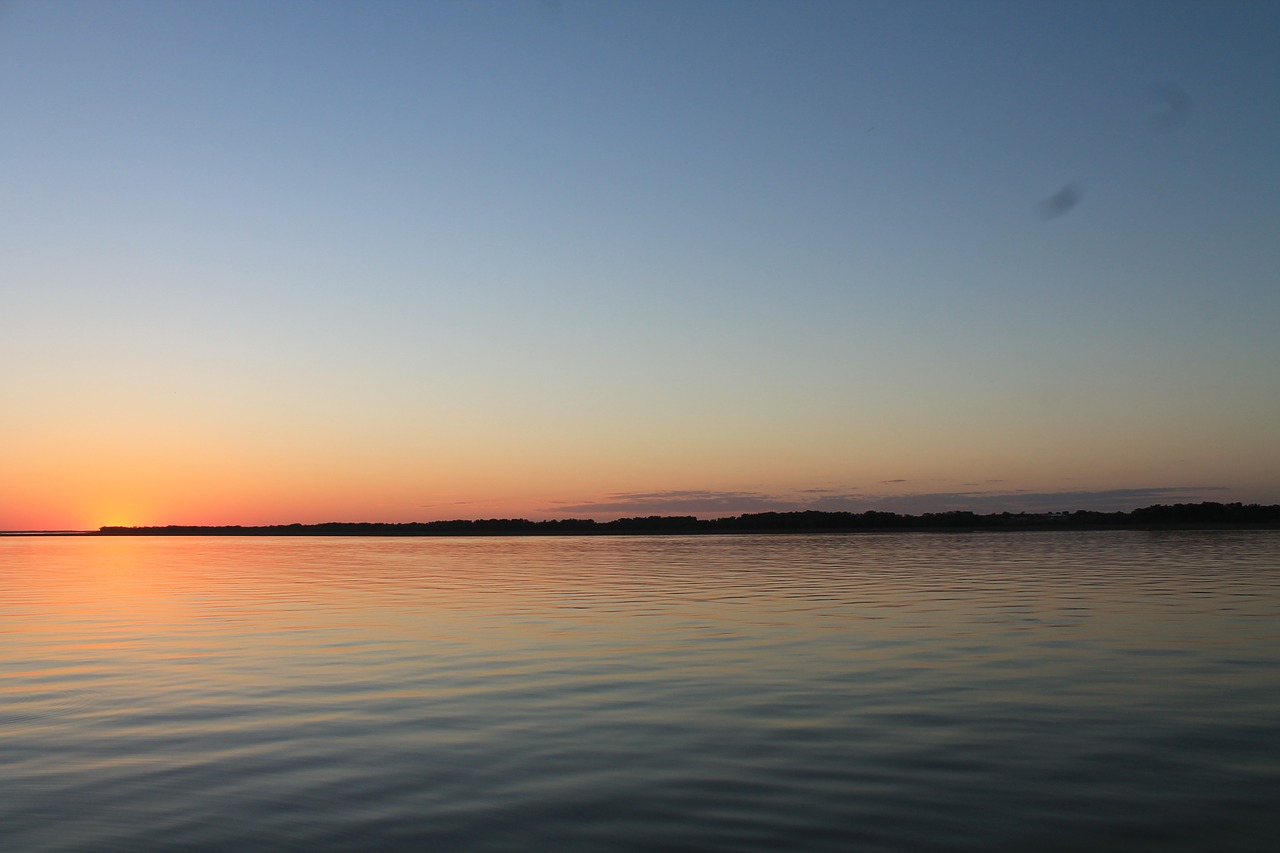 nebraska lake sunset free photo