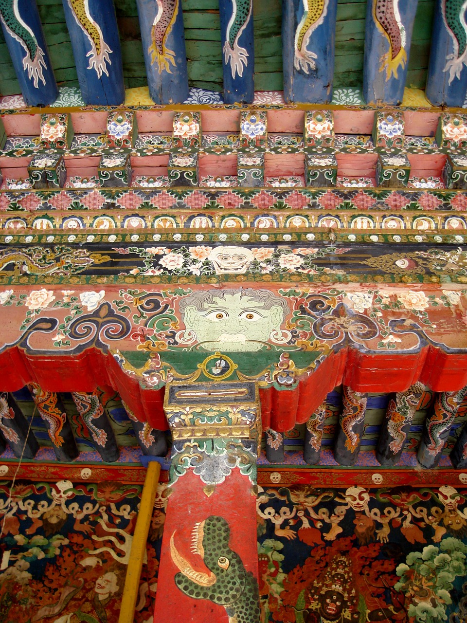nechung ceiling tibet free photo