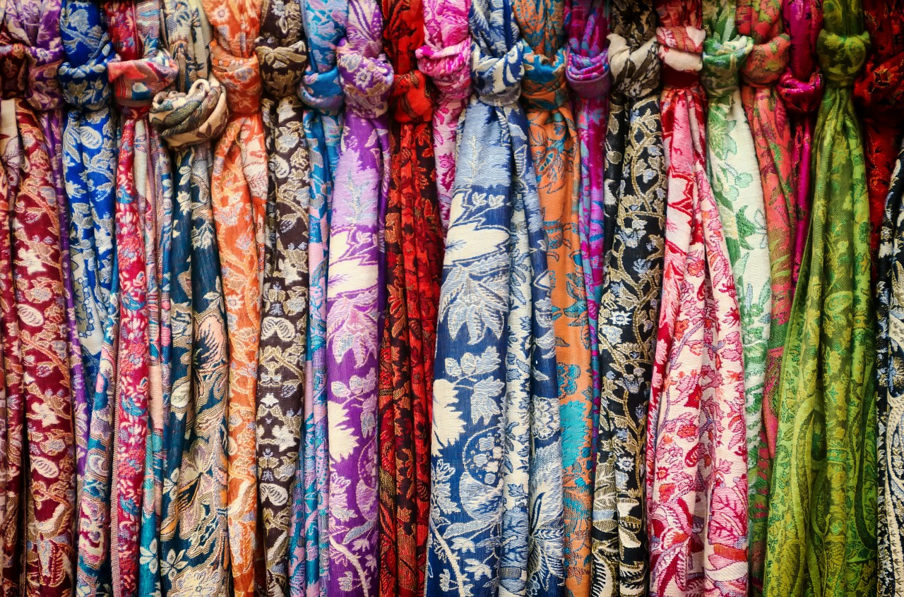 neck scarves market selection free photo