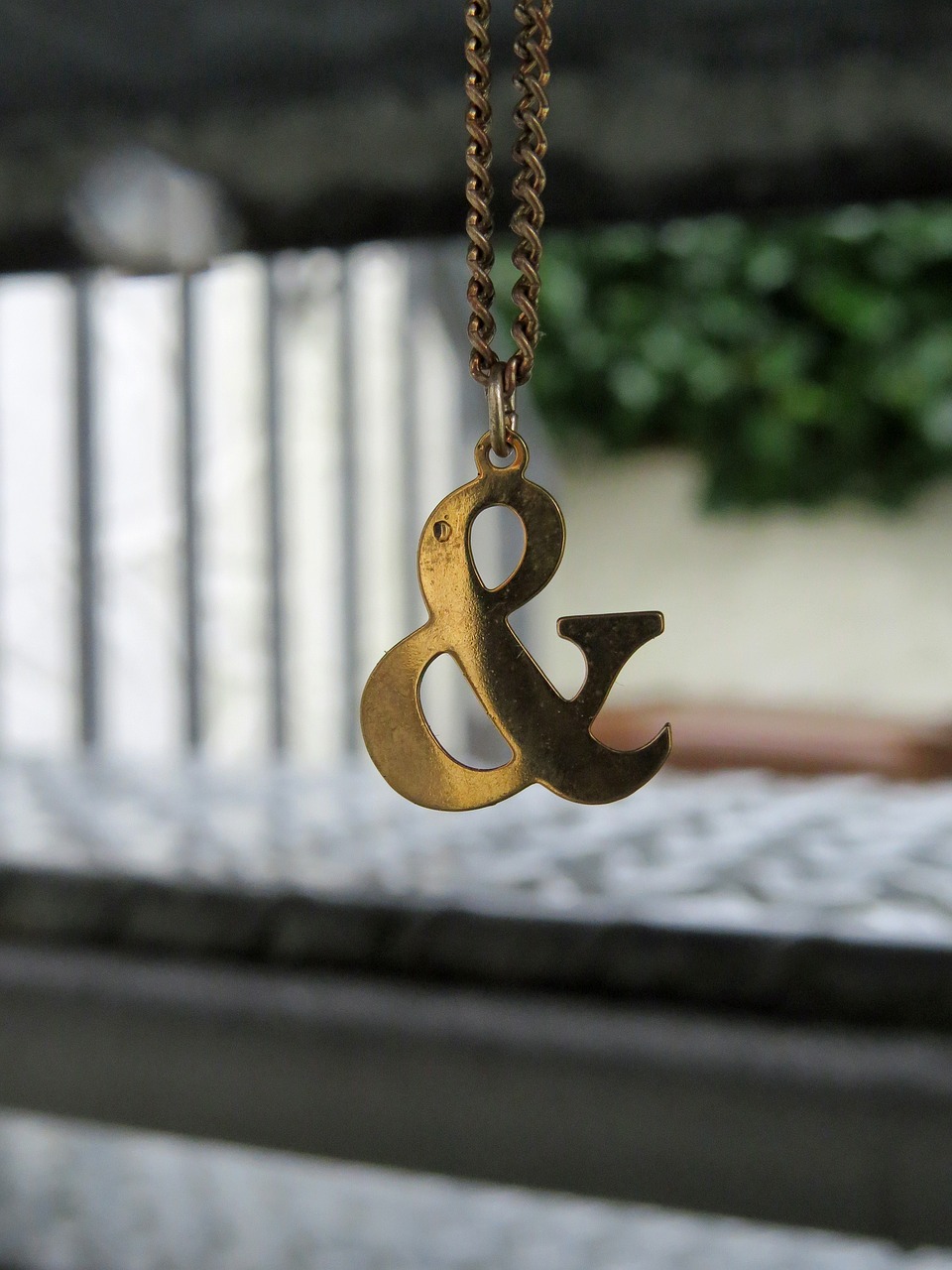 necklace gold ampersand free photo