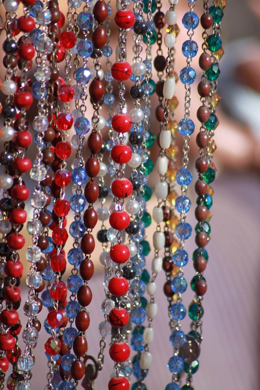 necklaces  flea market  beads free photo