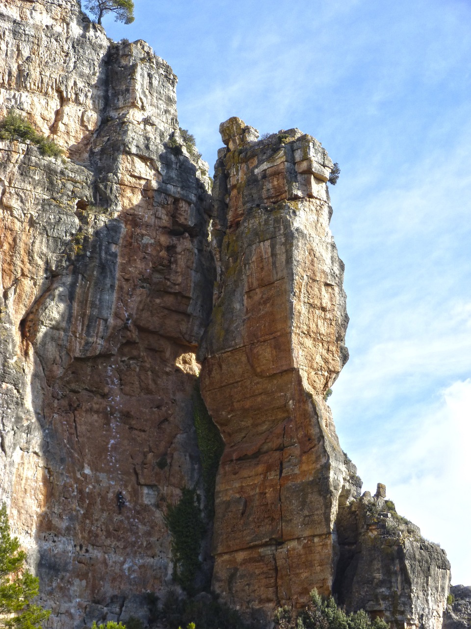 needle rock rock column limestone free photo