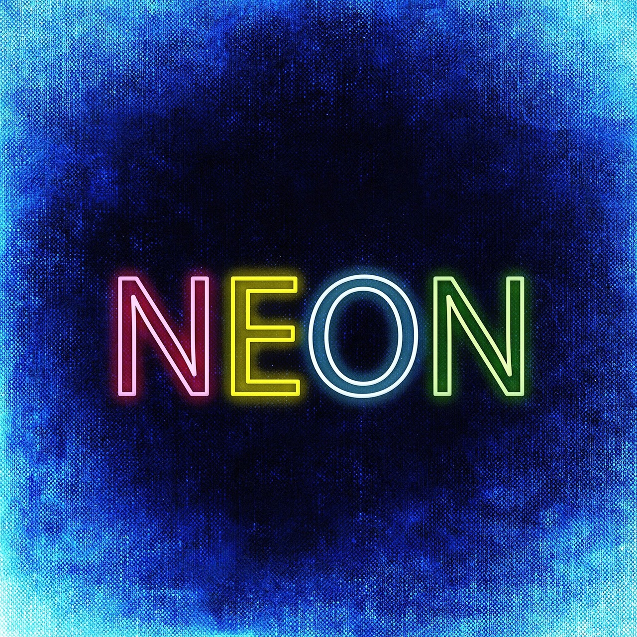 neon font lettering free photo