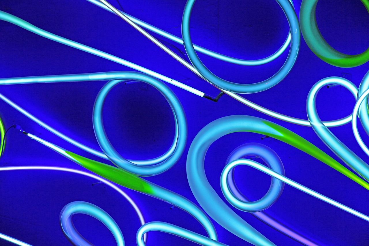 neon blue staples free photo