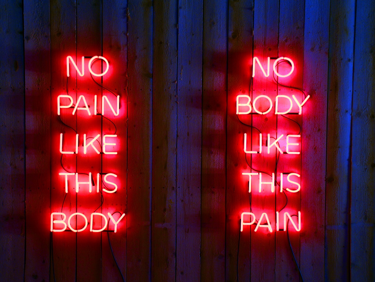 neon light pain body free photo