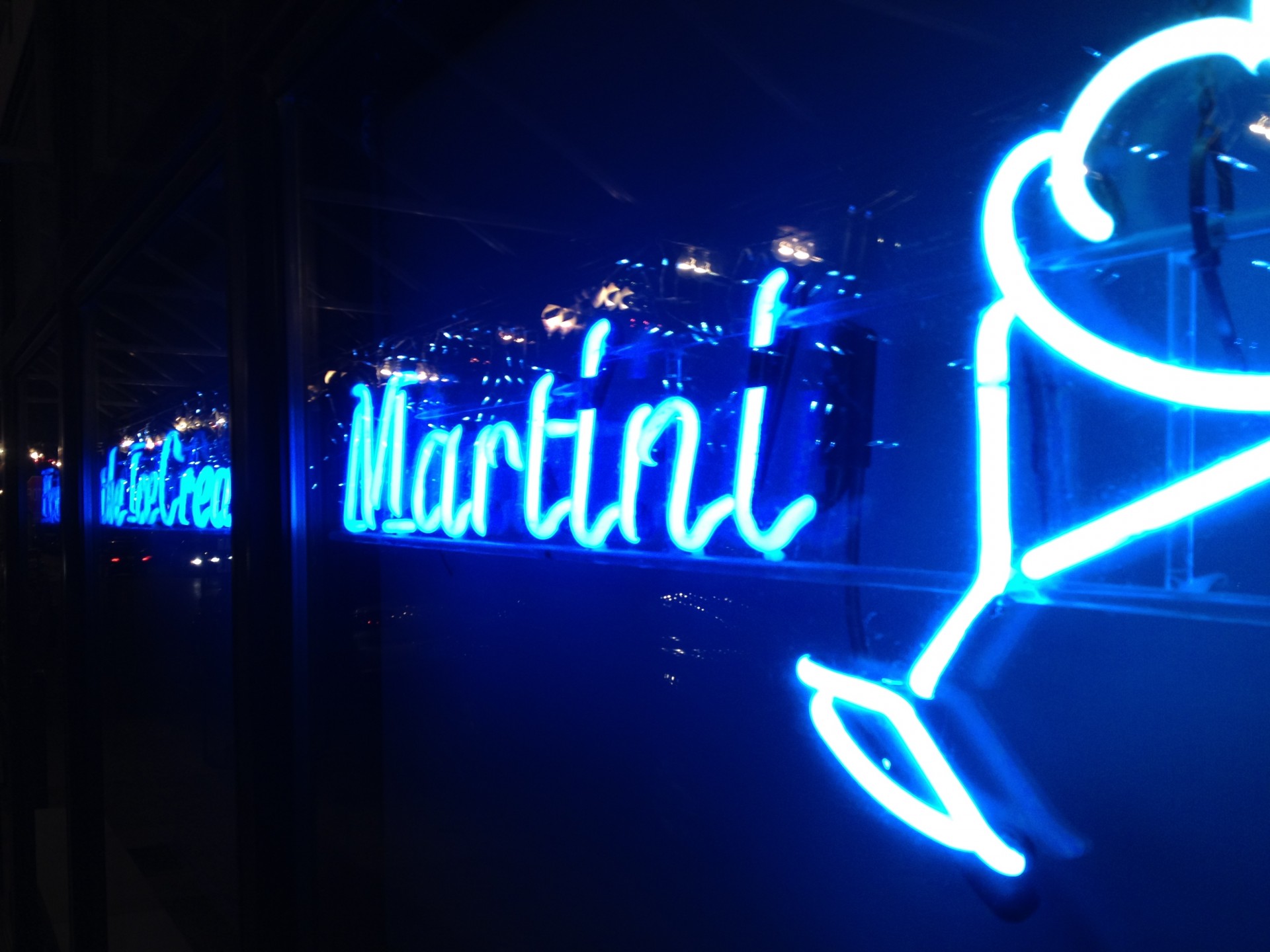 neon nightlife martini free photo