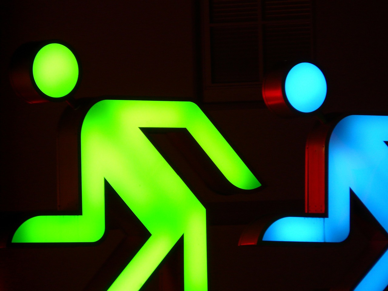 neon sign man males free photo