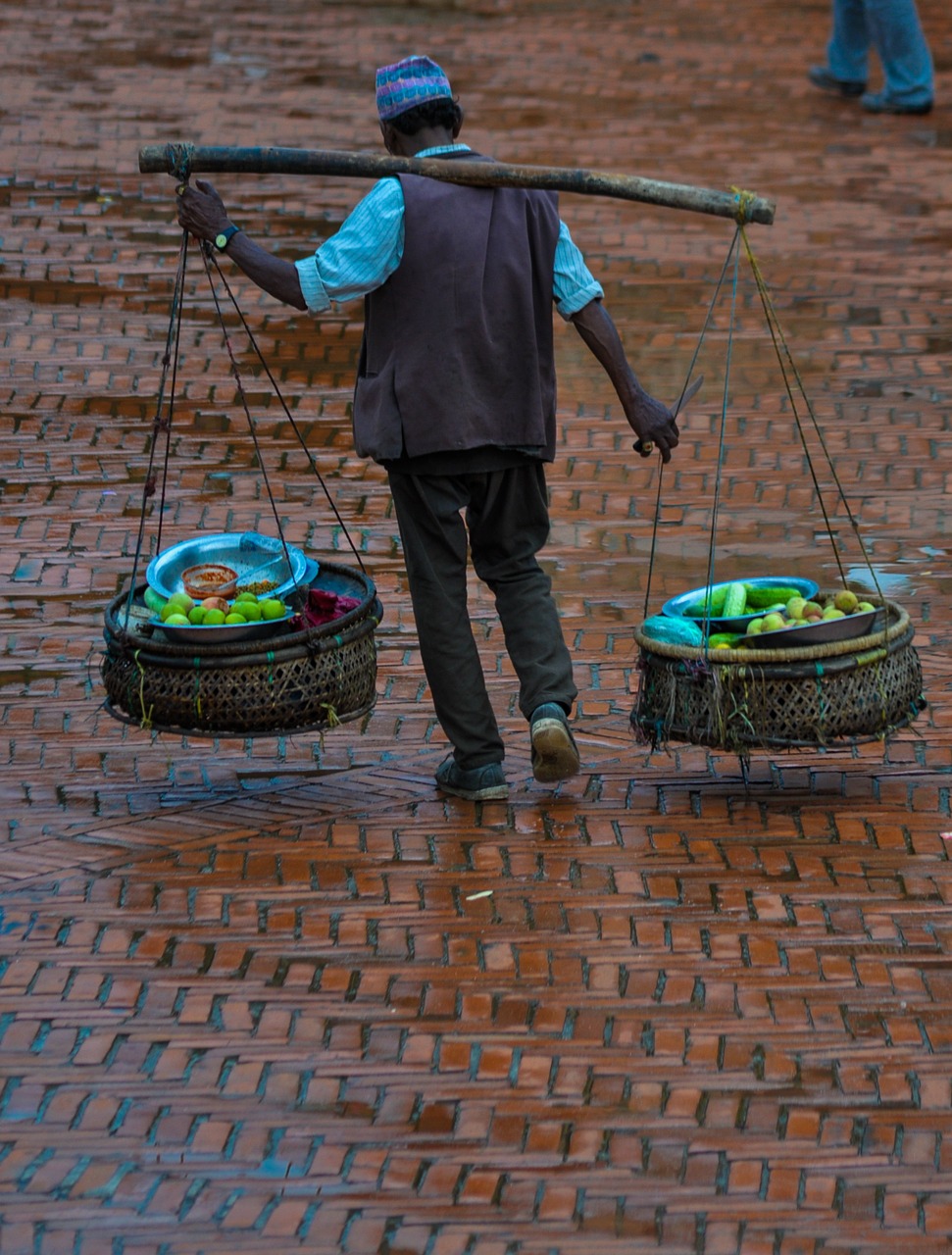 nepal vegetable seller free photo
