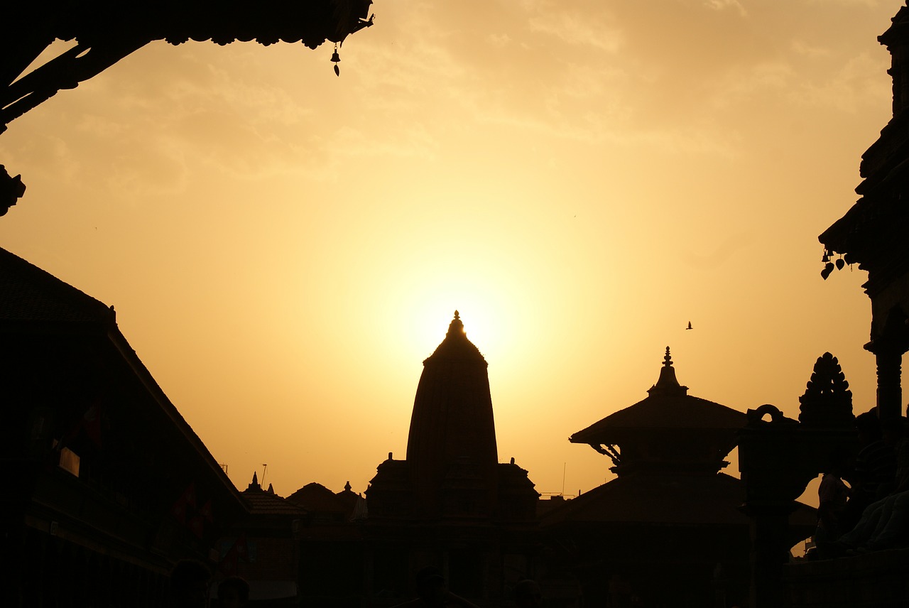 nepal kathmandu evening free photo