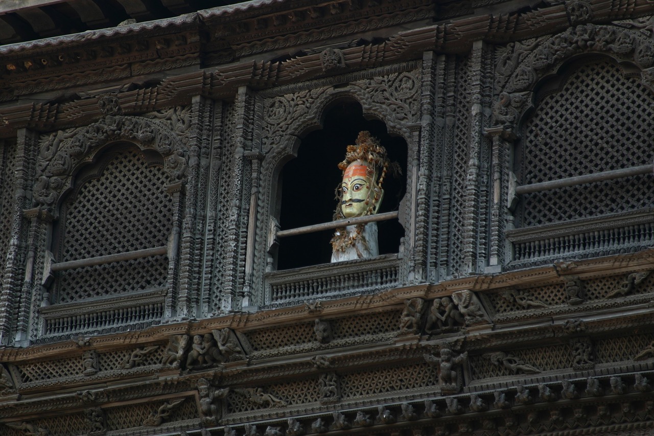 nepal statue window free photo