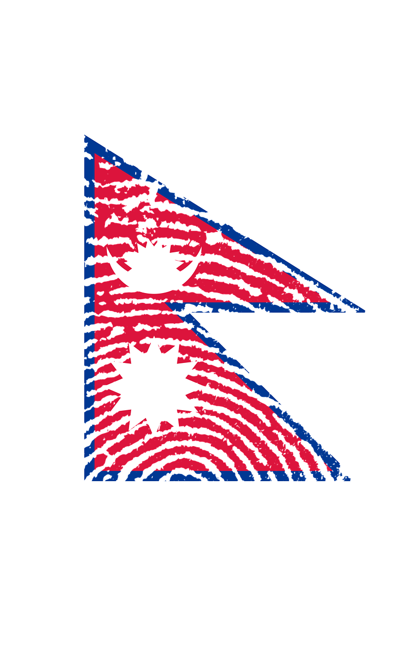 nepal flag fingerprint free photo