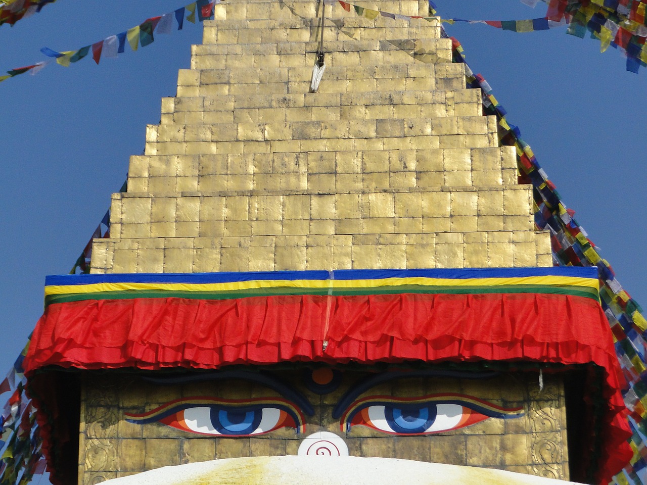 nepal buddha eyes stupa free photo