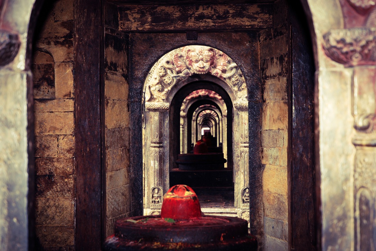 nepal temple perspective free photo