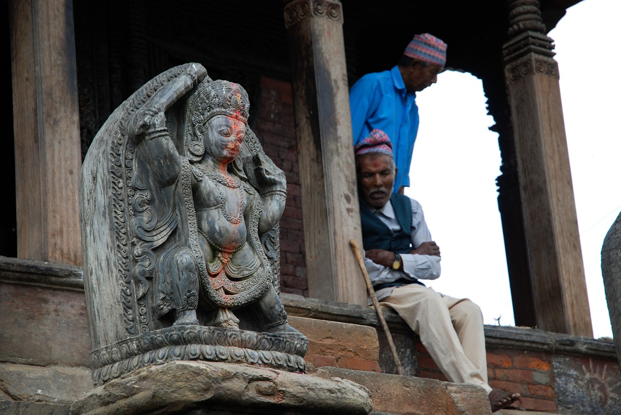 nepal people temple free photo