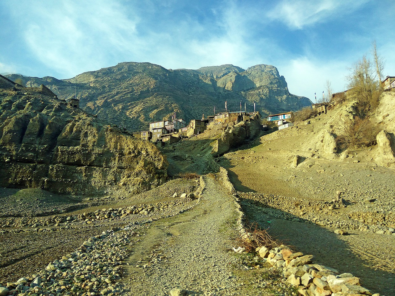 nepal landscape nepal manang city free photo