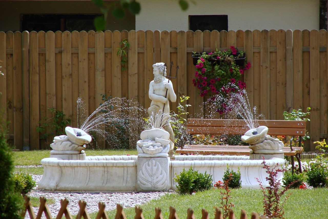neptune fountain garden free photo