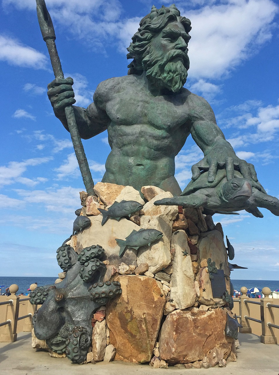 neptune statue virginia beach virginia free photo