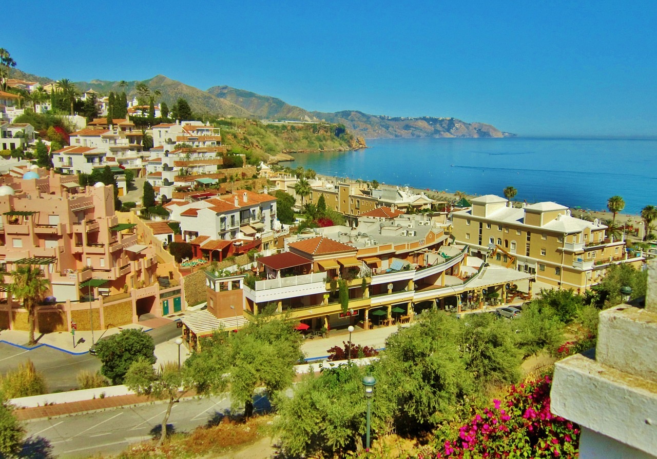 nerja spain ocean free photo