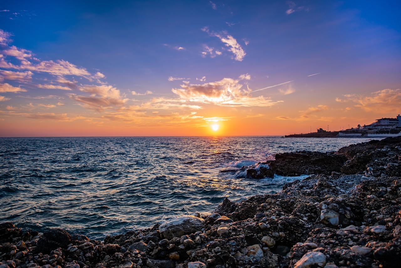 nerja  beach  clouds free photo