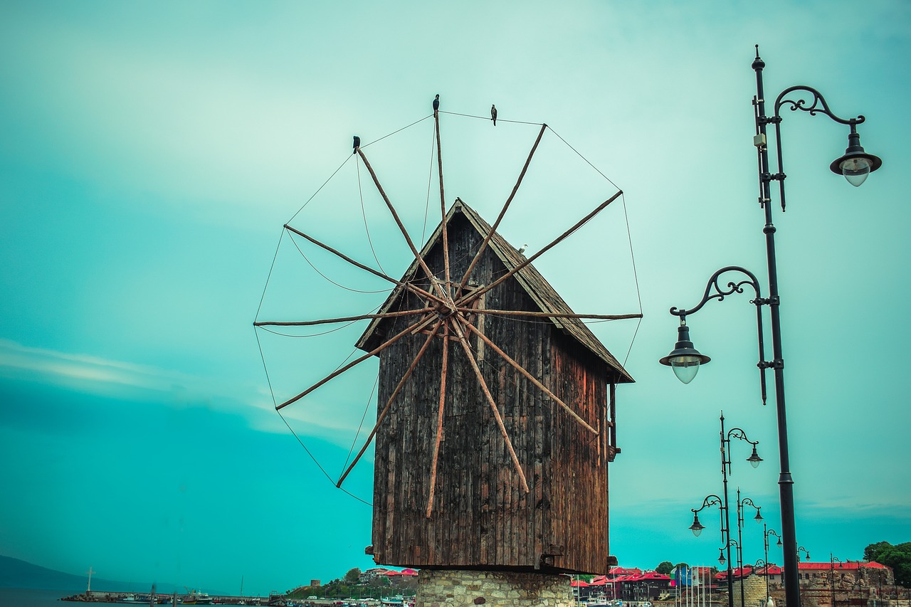 nessebar mill old town free photo