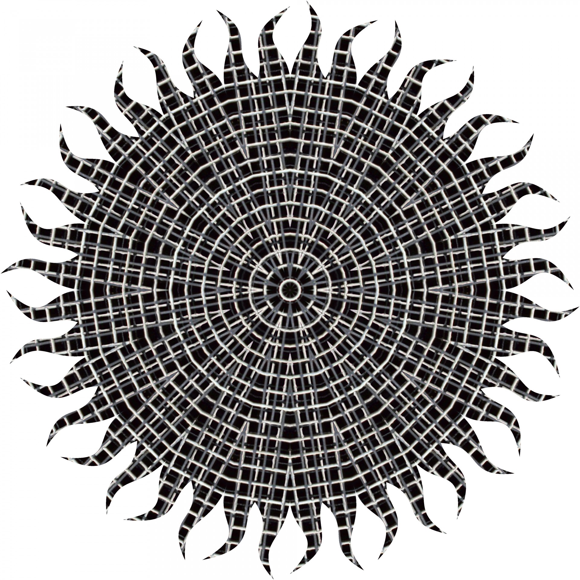 net black kaleidoscope free photo