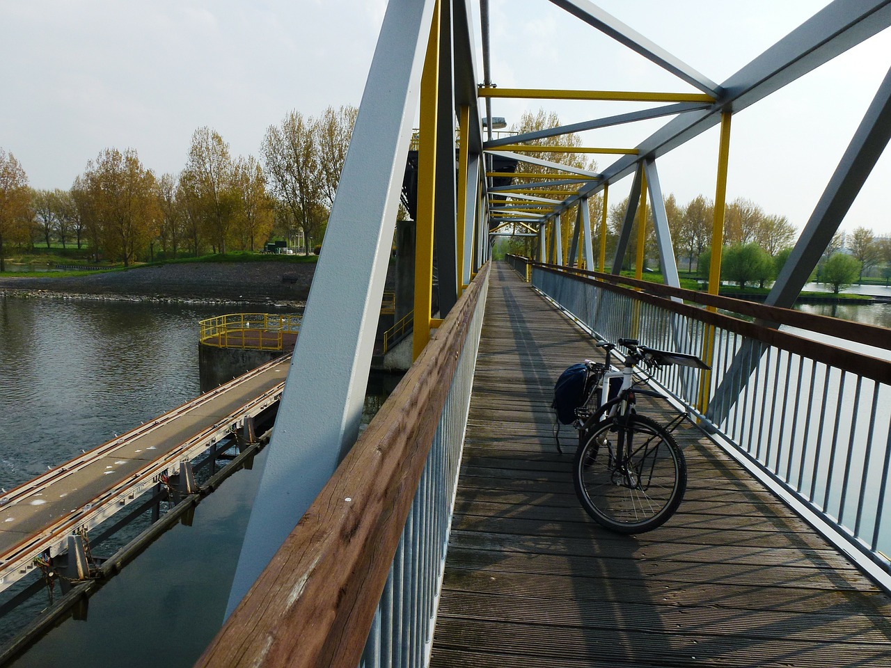 netherlands bridge bicycle free photo