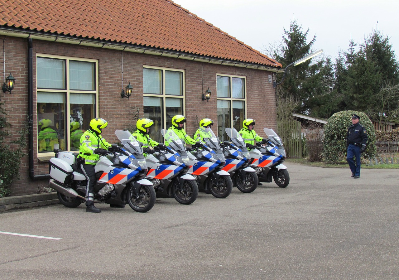 netherlands police motorcycles free photo