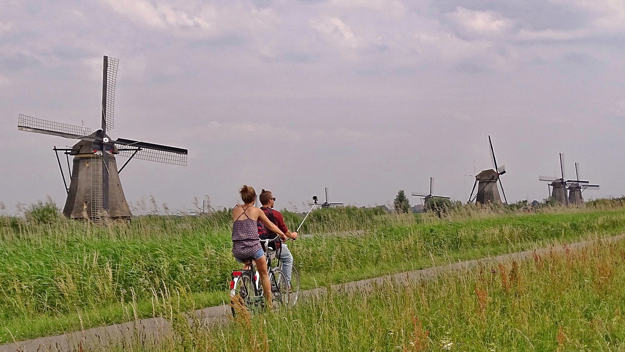 netherlands kinderdijk windmills free photo