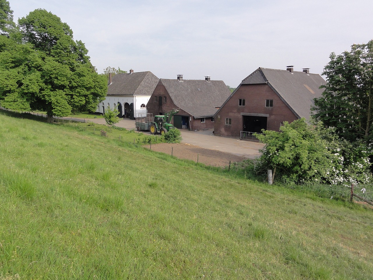 netherlands landscape houses free photo