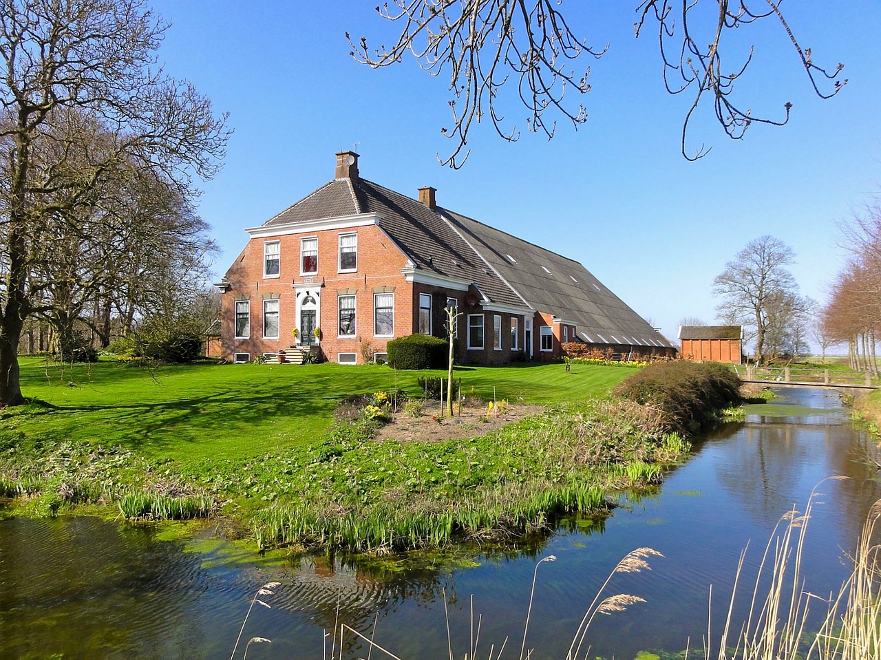 netherlands landscape house free photo