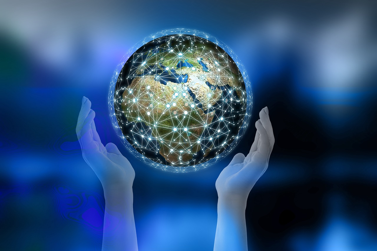 network  earth  block chain free photo