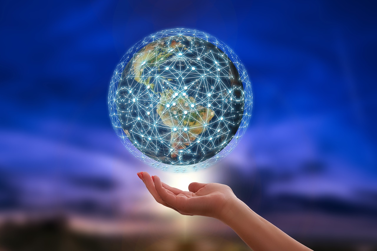 network  earth  block chain free photo