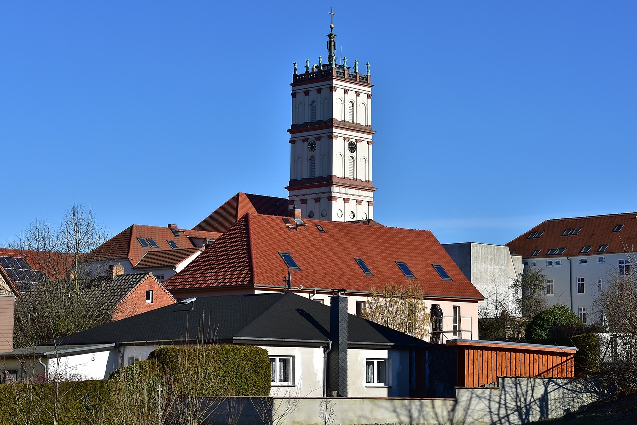 neustrelitz  city church  sunshine free photo