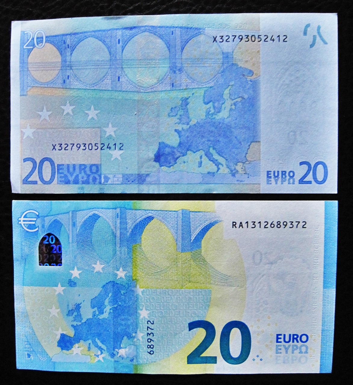 new and old twenties 20 euro back free photo