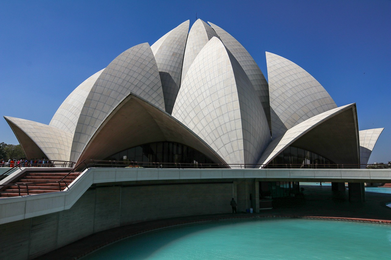 new delhi  india  lotus temple free photo