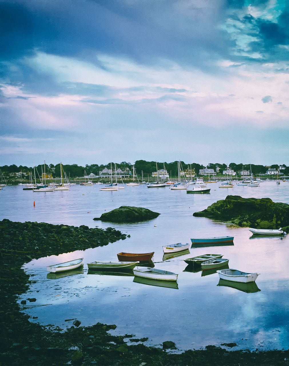 new england harbor bay free photo