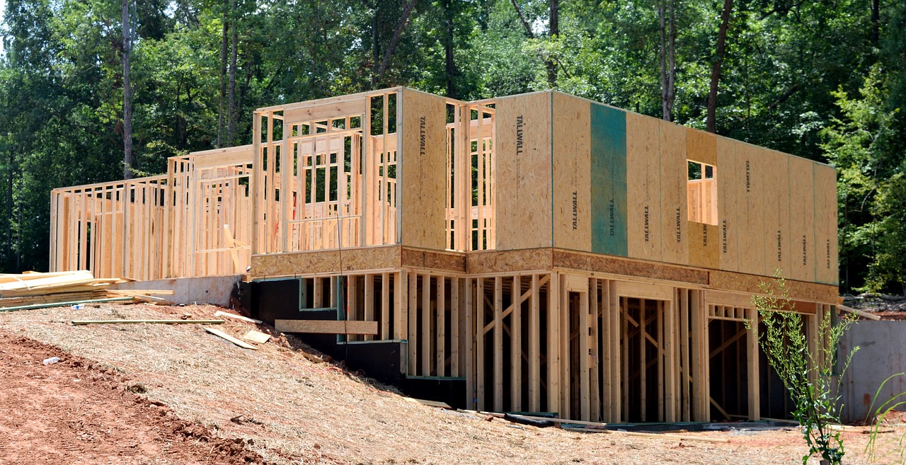 new home construction wood free photo