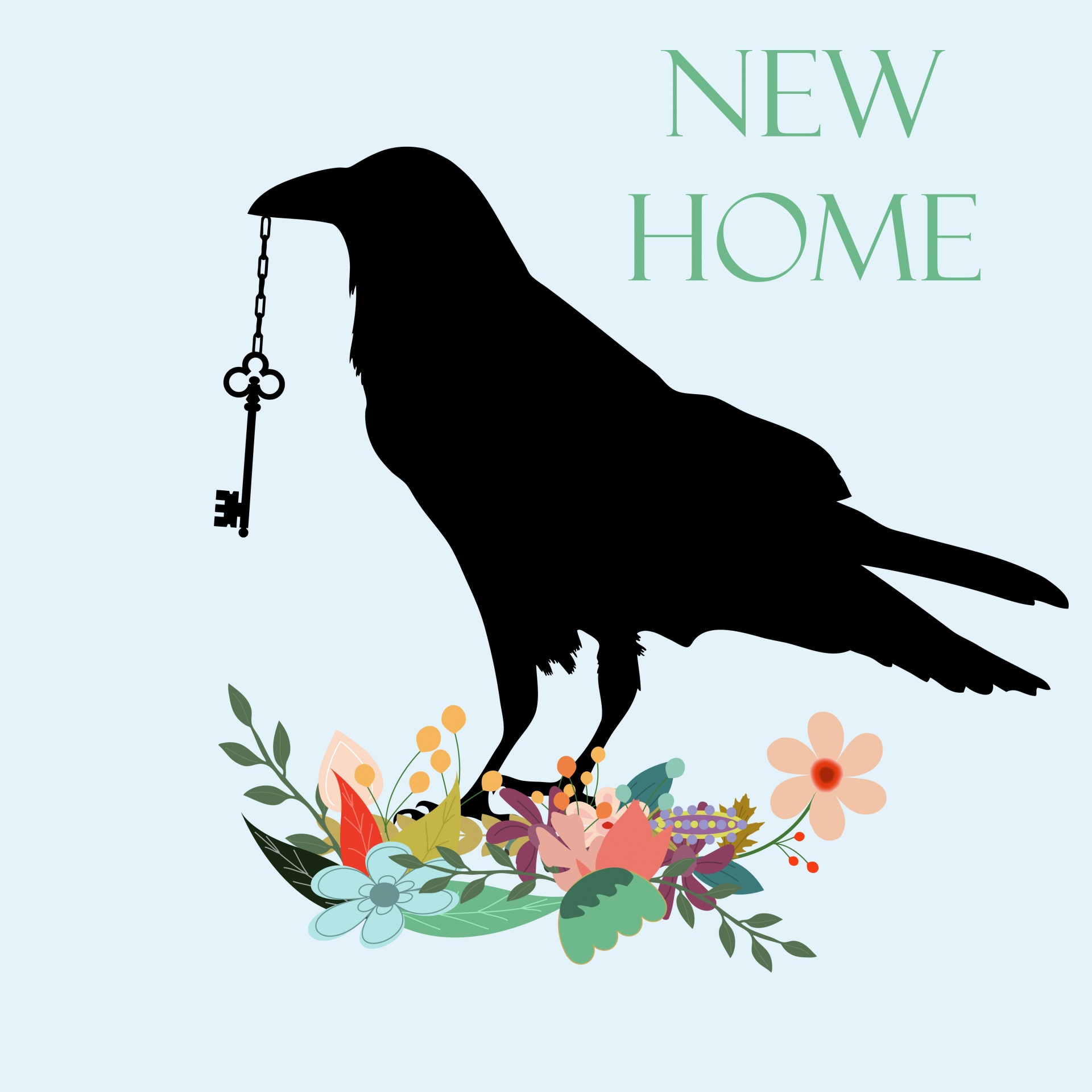new home card template free photo